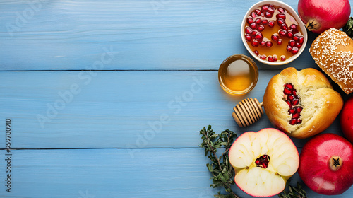 Celebrate Rosh Hashanah with this Delicious Spread of Pomegranates, Honey, and Challah