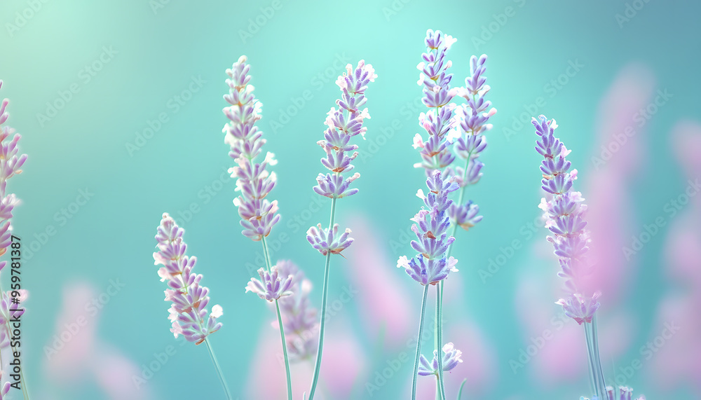Obraz premium A single pastel color, such as mint green or lavender, providing a soothing and simple backdrop