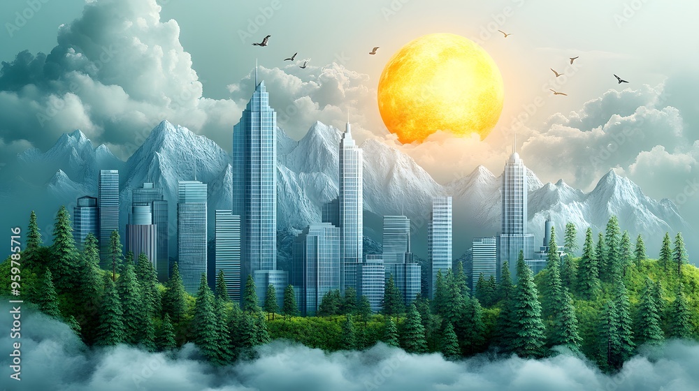 Fototapeta premium World Ozone Day featuring infographics