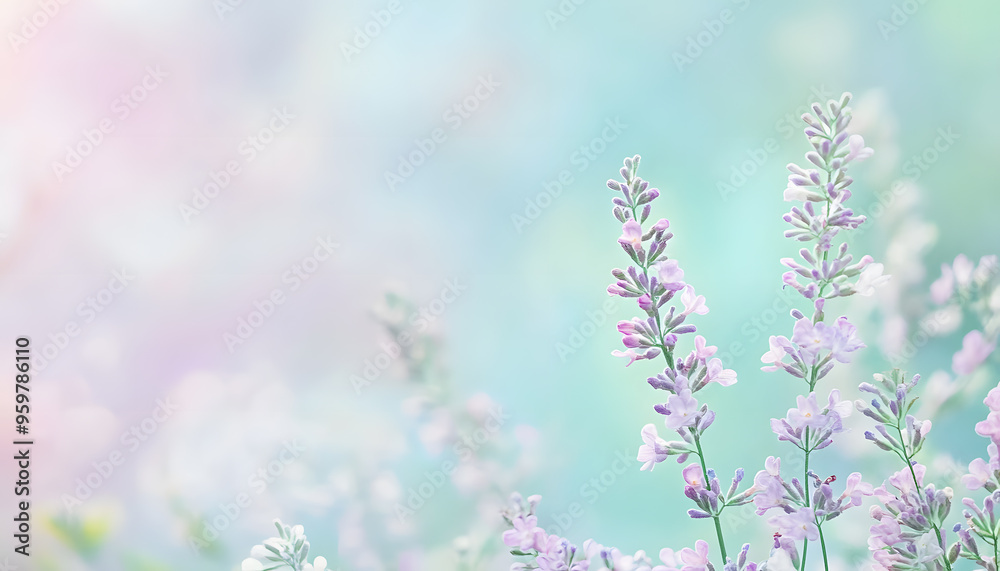 Obraz premium A single pastel color, such as mint green or lavender, providing a soothing and simple backdrop