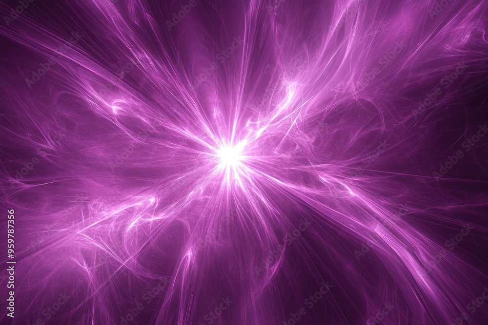 Abstract violet background featuring a fractal explosion star with glossy effects and dynamic lines Abstract violet background featuring a fractal explosion star with glossy effects and dynamic lines