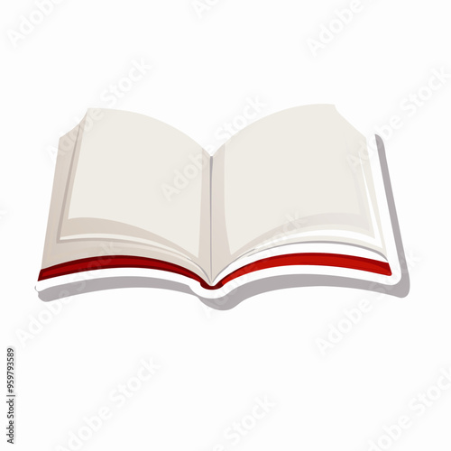 Opened book with empty pages on a isolated white background (10)