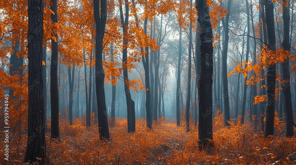 Beautiful autumn forest near Starodubovka, Ukraine Beautiful autumn forest near Starodubovka, Ukraine