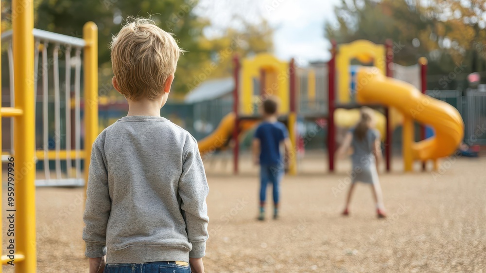 Children playing on the school playground, joyful recess time Children playing on the school playground, joyful recess time