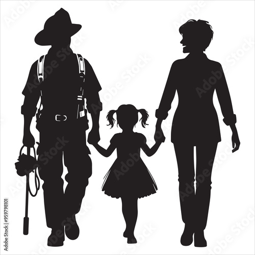 fireman silhouette Vector Firefighter Man silhouette  collection, 