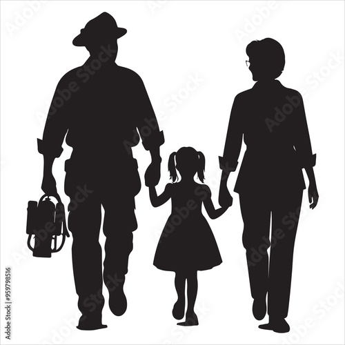 fireman silhouette Vector Firefighter Man silhouette  collection, 