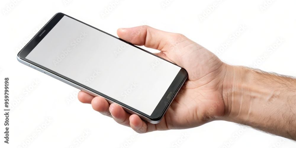 A cutting-edge smartphone boasts a blank screen, offering endless possibilities for customization, making it a stylish A cutting-edge smartphone boasts a blank screen, offering endless possibilities for customization, making it a stylish