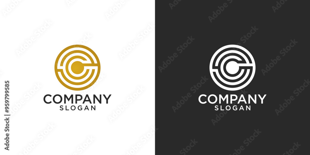 letter C abstract monogram logo vector design letter C abstract monogram logo vector design