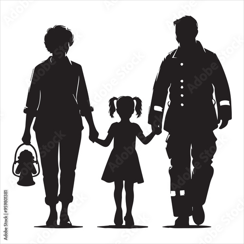 fireman silhouette Vector Firefighter Man silhouette  collection, 