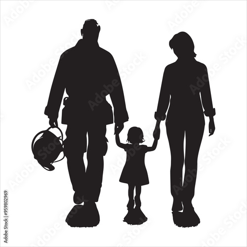 fireman silhouette Vector Firefighter Man silhouette  collection, 