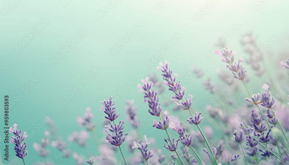 Obraz premium A single pastel color, such as mint green or lavender, providing a soothing and simple backdrop