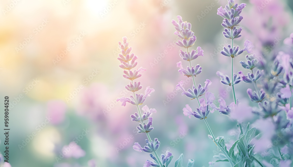 Obraz premium A single pastel color, such as mint green or lavender, providing a soothing and simple backdrop