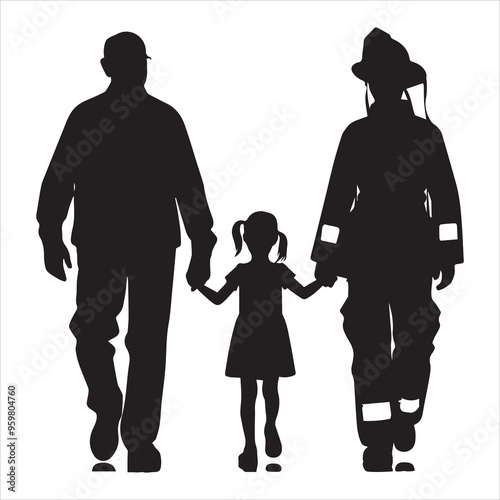 fireman silhouette Vector Firefighter Man silhouette  collection, 
