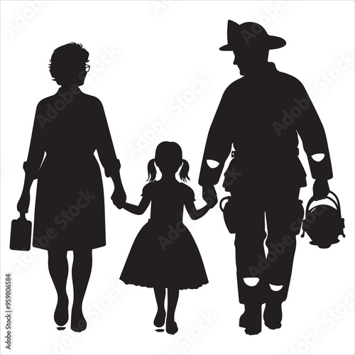 fireman silhouette Vector Firefighter Man silhouette  collection, 
