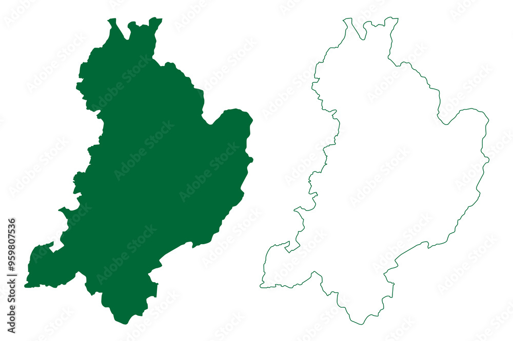 Aravalli district (Gujarat State, Republic of India) map vector illustration, scribble sketch Aravalli map Aravalli district (Gujarat State, Republic of India) map vector illustration, scribble sketch Aravalli map