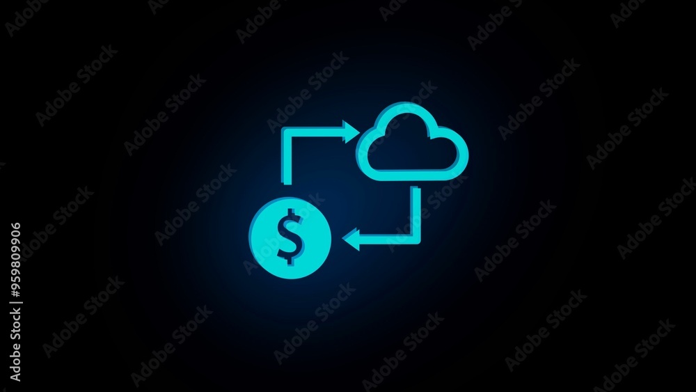 cloud money icon - vector illustration cloud money icon - vector illustration
