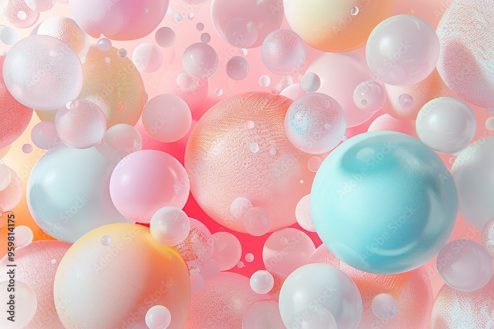 Abstract Background of Pastel Spheres Abstract Background of Pastel Spheres
