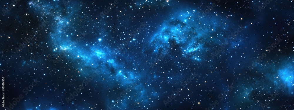 Fototapeta premium 3D cartoon depiction of a cosmic background featuring realistic stars