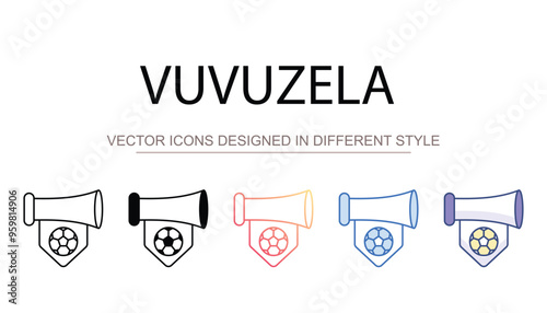 Vuvuzela icon design with white background stock illustration