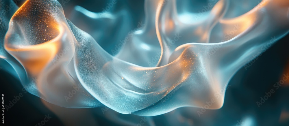 Luminous 3D Forms with Gentle Light Waves digital rendering Luminous 3D Forms with Gentle Light Waves digital rendering