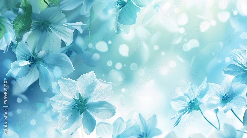 Stunning Simple and Fresh Blue Background: A Serene and Inviting Vision. Showcasing Calmness and Charm.