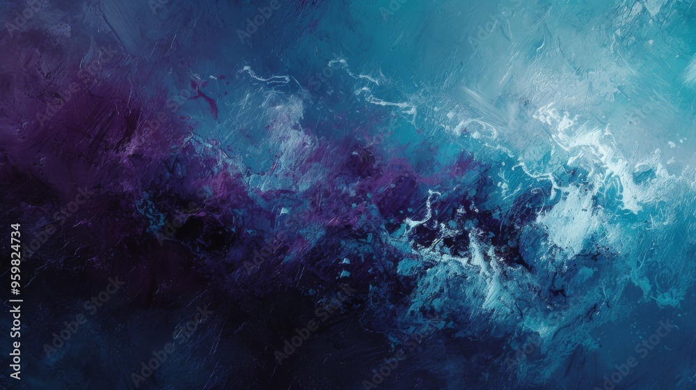 Dynamic abstract fluid painting featuring a blend of deep blue and purple hues. The swirling patterns and vibrant colors create a sense of movement and depth, perfect for modern decor or artistic Dynamic abstract fluid painting featuring a blend of deep blue and purple hues. The swirling patterns and vibrant colors create a sense of movement and depth, perfect for modern decor or artistic