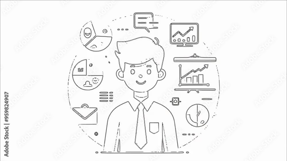 animation hand drawn flat design on whiteboard about an employee needs to be able to do many things in a job in a multitasking manner so that the company gets many benefits animation hand drawn flat design on whiteboard about an employee needs to be able to do many things in a job in a multitasking manner so that the company gets many benefits