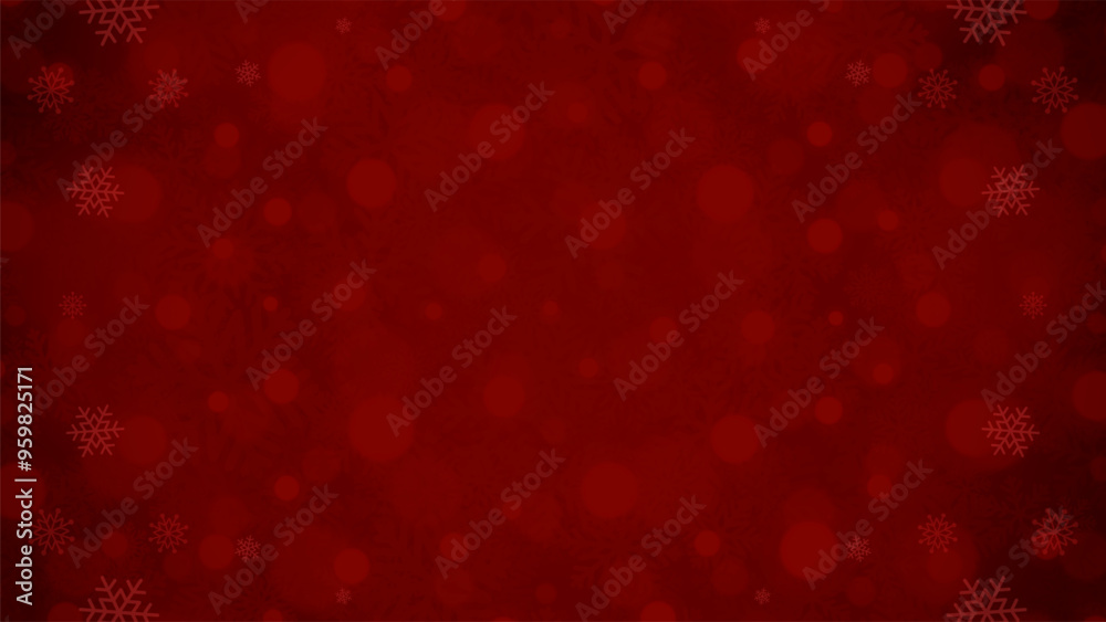 Christmas snowflakes glow bokeh red background 3d design realistic vector illustration. Xmas New Year festive frozen snow blizzard effect spark snowfall ornament for banner wallpaper greeting card Christmas snowflakes glow bokeh red background 3d design realistic vector illustration. Xmas New Year festive frozen snow blizzard effect spark snowfall ornament for banner wallpaper greeting card