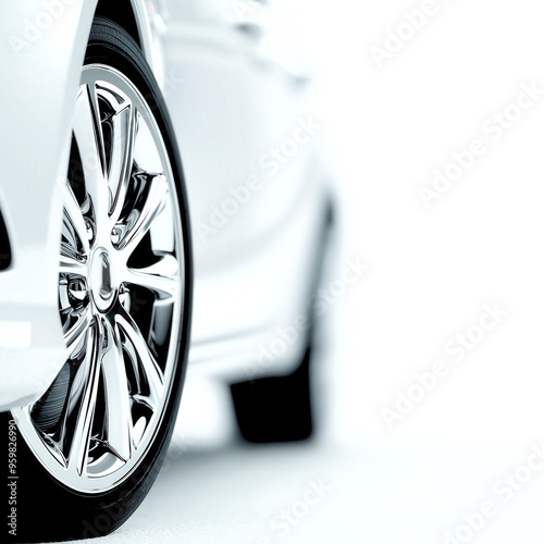 car wheel isolated on white