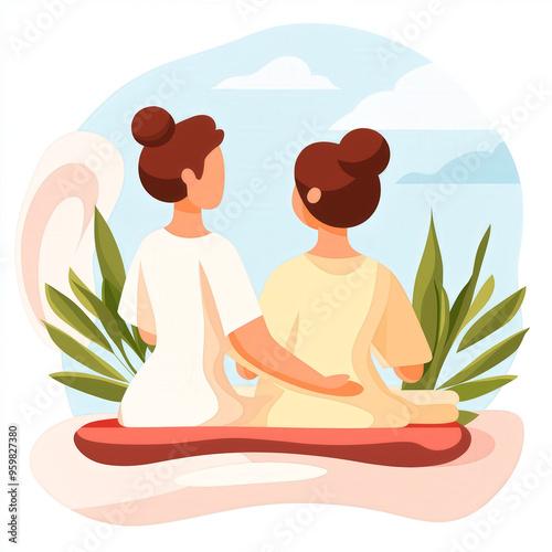 Couple Making Massage For E...