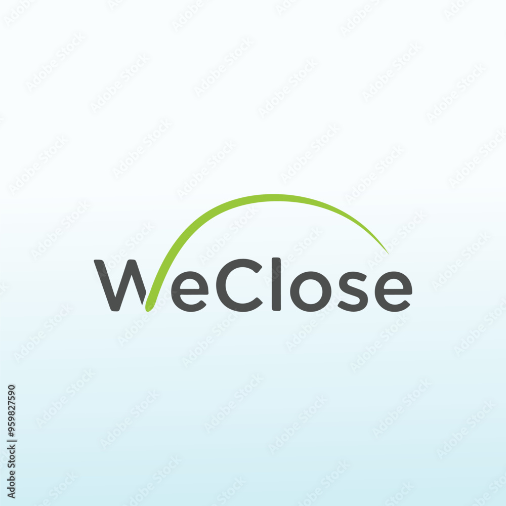 we close vector logo design we close vector logo design