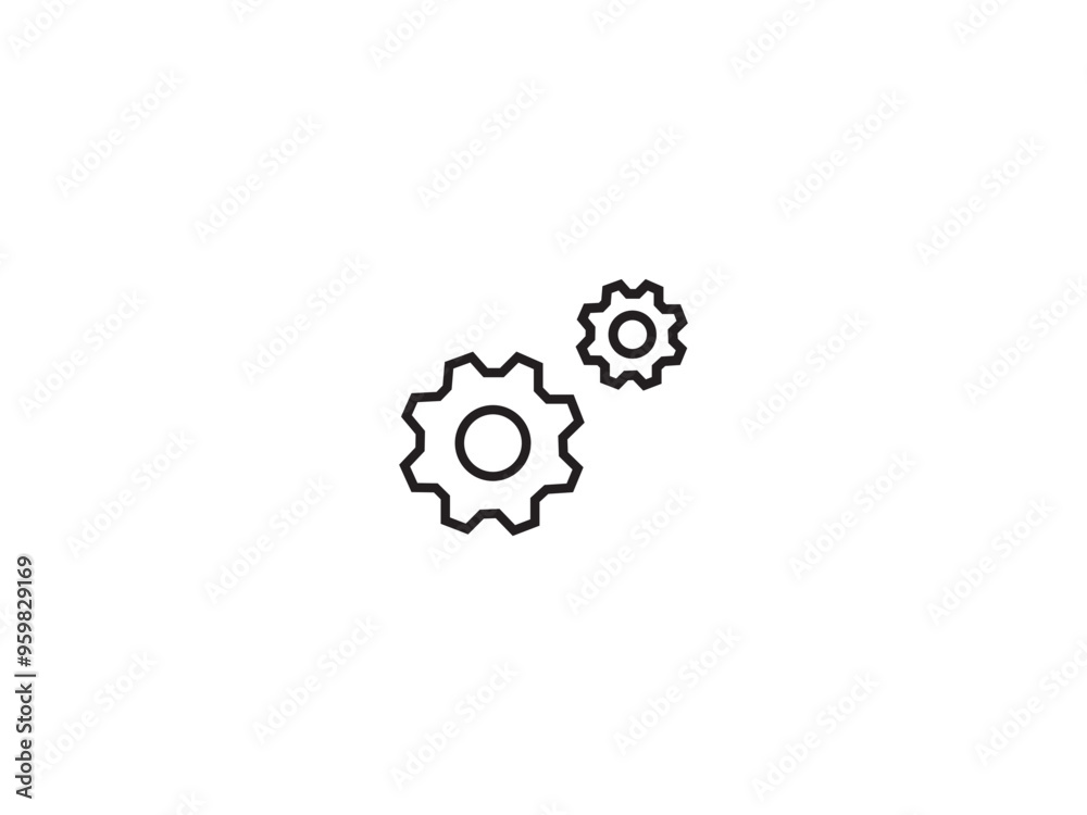 Settings icon vector arts illustration Settings icon vector arts illustration