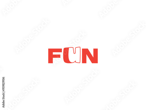 FUN logo make with vector arts