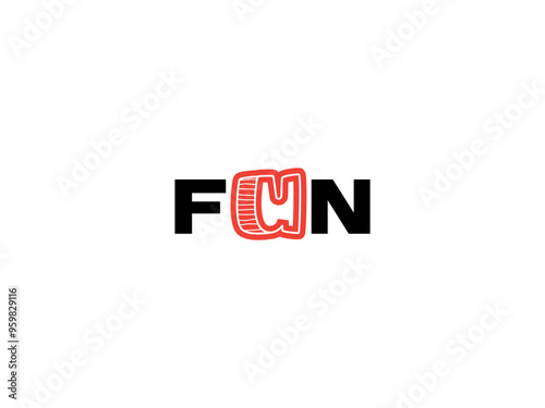 FUN logo make with vector arts