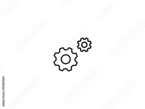 Settings icon vector arts illustration