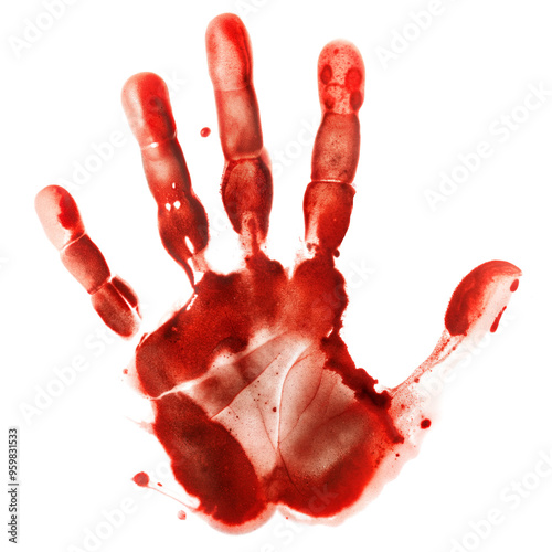 bloody hand print