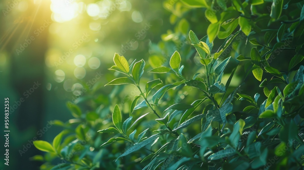 Serene nature scene with green trees and sky bokeh, creating a soft, dreamy atmosphere. Serene nature scene with green trees and sky bokeh, creating a soft, dreamy atmosphere.