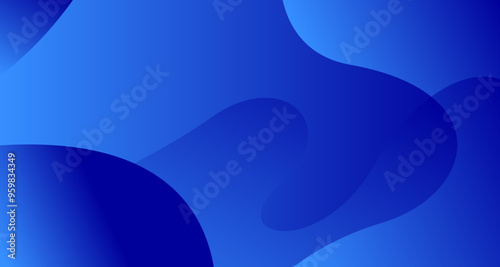 Blue waves background vector. Fluid gradient shapes composition. Futuristic design concept. Trendy color art.	
