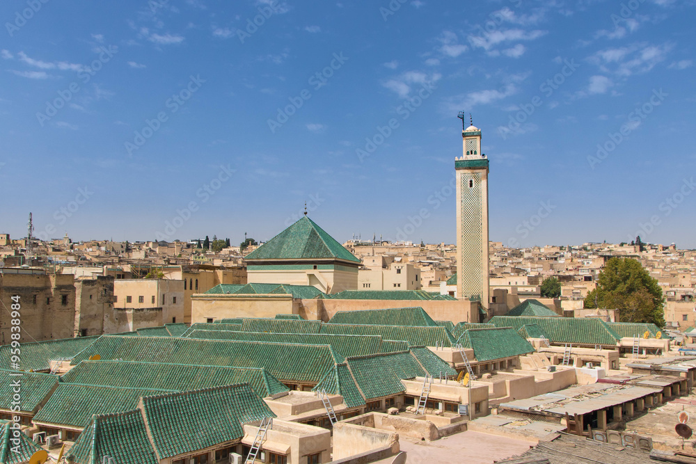 view of the Mediaa and mosque at Fes