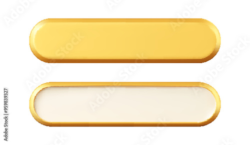 3D golden button.