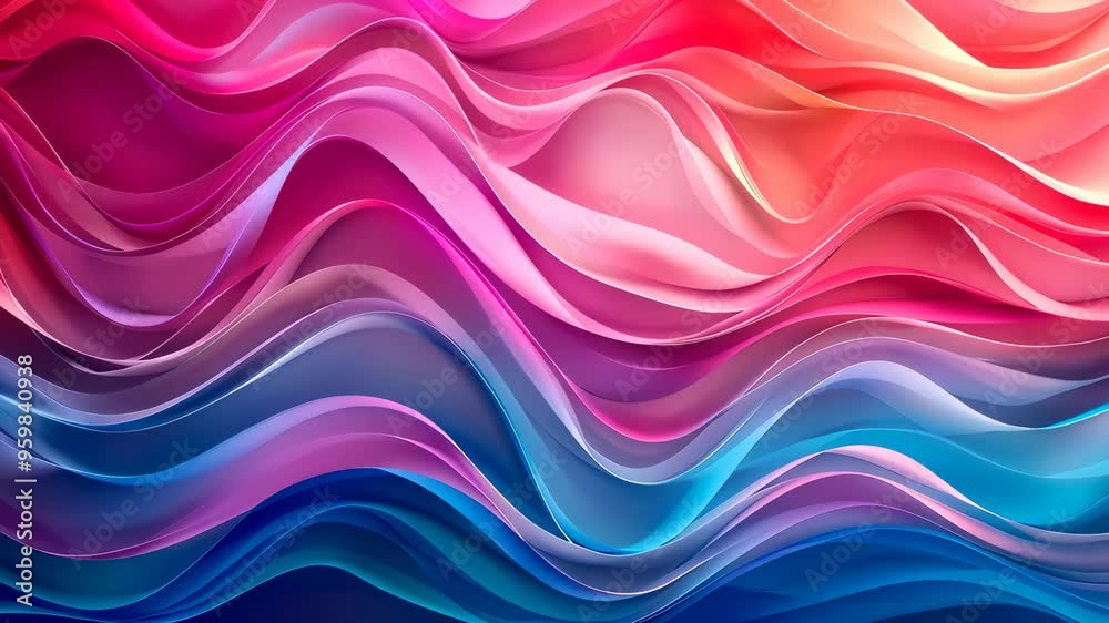 Colorful abstract waves with gradient hues Colorful abstract waves with gradient hues