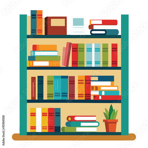 books cartoon vector