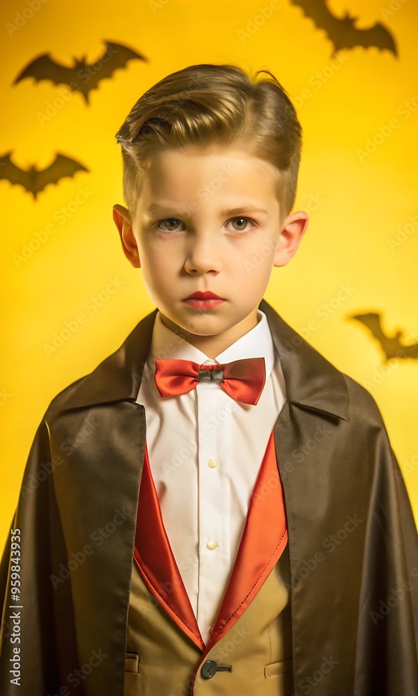 7-Year-Old Boy in Vampire Outfit Studio Portrait
7-Year-Old Boy in Vampire Outfit Studio Portrait