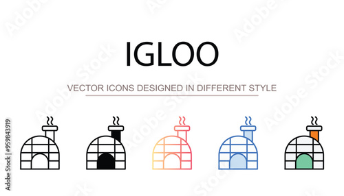 Igloo icon design with white background stock illustration