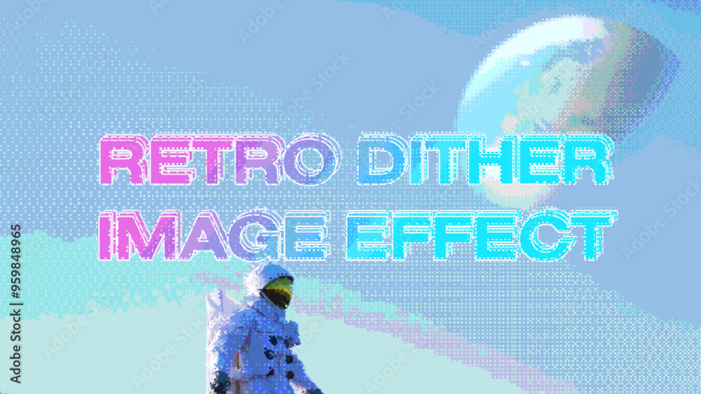 Retro Dither Image Effect Stock Template | Adobe Stock