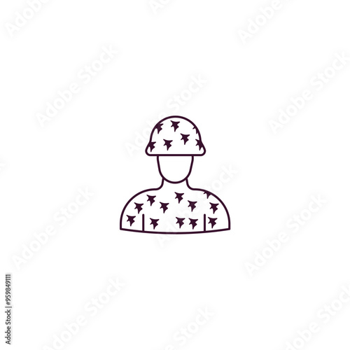 conscription outline icon. Linear vector from army and military concept. Thin line conscription icon isolated on white background