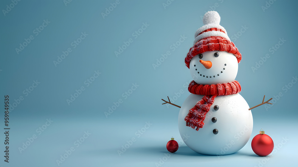 Snowman Winter elements icon 3D Cartoon Snowman Winter elements icon 3D Cartoon