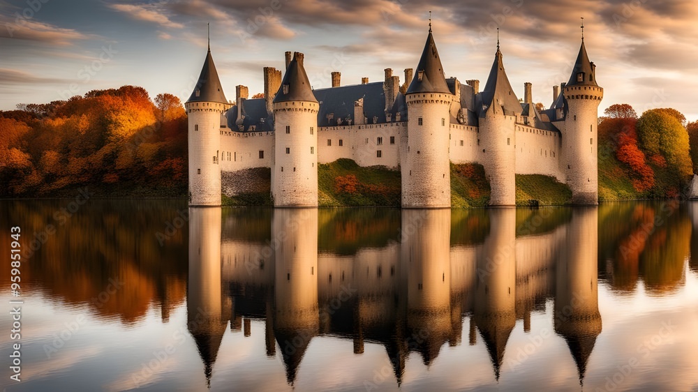 Obraz premium castle with autumn