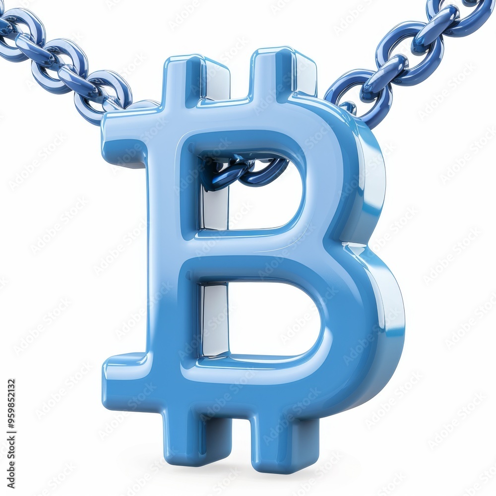 Striking Blue Bitcoin Pendant Symbolizing the Rise of Cryptocurrency Investments in Modern Times Striking Blue Bitcoin Pendant Symbolizing the Rise of Cryptocurrency Investments in Modern Times