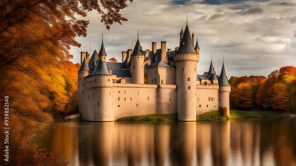 Fototapeta premium castle with autumn